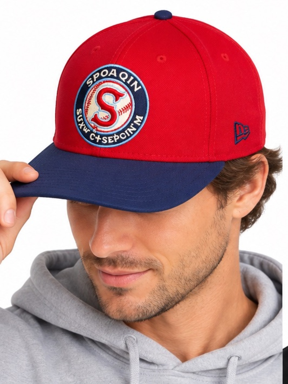 New Era Spokane Indians Salish 59FIFTY Fitted Hat Red Navy 7 3/8